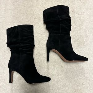 Banana Republic black suede boots